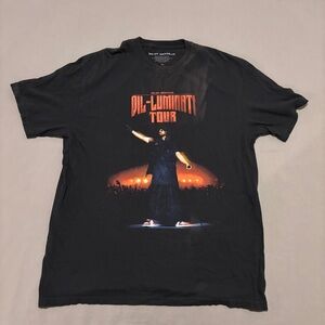 Oiljit Dosanjh‎ Oil Luminati Tour Shirt Black XL Y2K Style Grunge Music Casual